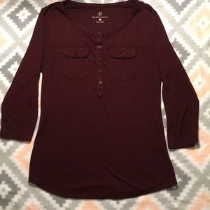 New York and Company dark red, lightly used blouse